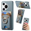 Funda para Teléfono Huawei Mate70 Piel con Textura de Lichi Oso Lindo Resistente a Caídas Funda para Teléfono P70U