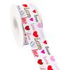 Cinta de hilo para el Día de San Valentín, venta al por mayor de fábrica, impresión de logotipos, embalaje de regalo, cinta de ramo
