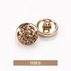 Patrón Cóncavo Cosido a Mano Metal Estilo Chanel Abrigo Ropa Cortavientos Chaqueta Suéter Tejido Botón Botón Sentido Superior