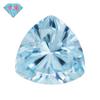 Huagang Gema Azul Mar Profundo Triángulo Gordo Zircón Piedra Nuda Triángulo Gordo Superficial Altiplano CZ Artificial Anillos de Piedra Hao