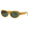 Gafas de Sol de Temperamento con Montura Redonda, Versátiles y de Alta Gama, Ropa de Trabajo de Moda con Forma Cóncava, Sensación Fresca, Fotografía Callejera de Vacaciones, Gafas de Sol de Playa