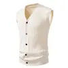 Comercio Exterior Transfronterizo 2026 Suéter de Punto Cardigan Chaleco sin Mangas Casual para Hombre Chaleco Personalizado de Moda Amazon