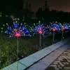 Luzes de fogos de artifício LED movidas a energia solar para jardins externos, pátios e gramados, fogos de artifício eletrônicos decorativos disponíveis para atacado