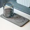 Alfombrilla Absorbente de Tierra de Diatomeas Estante de Almacenamiento para Lavabo de Baño Posavasos Simple de Tierra de Diatomeas Secado Rápido Alfombrilla Antideslizante