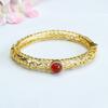 Pulsera de Ágata Roja Natural Guan Yu Pulsera de Calcedonia Roja Calado Hueco para Mujer Venta al Por Mayor de Fábrica Dropshipping S3072711
