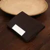 Fabricante Venta Directa Negocio Portatarjetas de Negocio Rectangular de Cuero Estuche para Tarjetas Portatarjetas de Negocio de Cuero