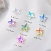 Joyería para uñas esmalte de color estrella de mar destello fino cielo estrellado accesorios tridimensionales hielo transparente degradado uñas aretes accesorios diy venta al por mayor