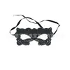Máscara de Renda Elegante Preta Festa de Halloween Baile de Máscaras Meio Rosto Máscara para Olhos Máscara Veneziana Sexy para Mulheres