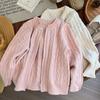 Cardigã Infantil Outono e Inverno Nova Chegada Roupa Externa para Meninas Suéter Cor Sólida Top de Tricô Infantil Casaco para Crianças Médias e Grandes
