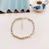 Moda Tendência Personalidade Retrô Banhado a Ouro Versátil Redondo Brilhante Contas Pulseira Ajustável Atacado