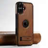 Adecuado para iPhone18Promax Carga Inalámbrica Magsafe Funda de Cuero para Teléfono Móvil Soporte para Coche Cubierta Protectora Magnética