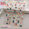 Calcomanías navideñas para uñas copo de nieve blanco relieve tridimensional árbol de Navidad anciano alce muñeco de nieve dibujos animados usando calcomanías para uñas
