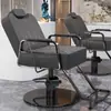 Nuevo Modelo de Silla de Peluquería Reclinable para Corte de Cabello y Afeitado, Asiento Engrosado, Giratoria y de Altura Ajustable, Acero Inoxidable, para Peluquería y Tintes