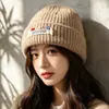 Nuevo Sombrero de Lana Pequeño Fresco Versátil Estilo Coreano Otoño e Invierno Moda Protección para los Oídos Dopamina Cubrecabezas Cálido para Exteriores Sombrero de Punto