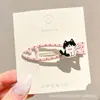 Pinza para el Cabello Estilo Coreano Retro Estampado de Leopardo para Mujer Horquilla Exquisita de Gama Alta Clip BB Dulce Dopamina Clip para Flequillo Lateral Accesorios para el Cabello