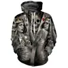 Halloween Noite de Natal Grito Pulôver Masculino Gola Redonda Estampa 3D Casual Outono Moletom com Capuz Fabricantes Diretos