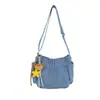 Bolso de mujer transfronterizo 2026 modelo nuevo mochila pequeña en mezclilla lavada, elegante y simple, de un solo hombro cruzado, bolso de moda y versátil
