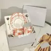 Serie Ruyi Tigre D-home Transfronteriza Cuchara Estándar Original Taza de Café y Platillo Juego de Té de la Tarde Estilo Europeo Té Negro 2 Tazas 2 Platos Caja de Regalo