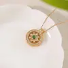 Yuebao Joyería Jadeíta Natural Plata de Ley S925 Chapada en Oro Brújula de los Ocho Tesoros Hueca Giratoria Colgante de Plata China Exquisito