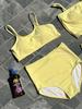 [Shorts de cintura alta único] cor sólida simples cintura alta biquíni dividido maiô multicolor shorts de natação femininos