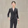 Traje de Negocios de Manga Larga para Mujer Otoño/Invierno 2026 Uniforme de Recepcionista de Hotel y Asistente de Ventas de Joyería de Moda