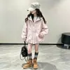 Chaqueta con capucha para niña Primavera y Otoño 2026 Nuevo Estilo Chaqueta Casual con Cremallera para Niñas Mayores Top Versátil a Prueba de Viento