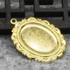 Joyería DIY pieza de flor para horquilla de oro de 24k 21*25mm broche de flor de ciruelo base para colgante de collar accesorios A448