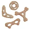 Juguetes de Mascar para Perros de Madera y Plástico, Huesos Duraderos para la Dentición de Cachorros y Perros Adultos, Palos Naturales No Tóxicos para Masticadores Agresivos, Juguetes Interactivos para Mascotas para la Limpieza Dental y el Alivio del Aburrimiento