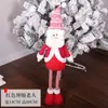 Decoração de Natal Boneca de Pelúcia Retrátil Velho Boneco de Neve Rena Boneca Decoração de Cena de Janela Presente