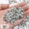 Pedras Strass Redondas com Fundo Reto Mais Vendidas 1440 Peças Strass de Vidro Cristalino Acessórios para Roupas DIY Capa de Celular Strass Atacado