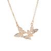 Collar de Mariposa con Diamantes Brillantes Estilo Nuevo Lujo Ligero para Mujer en TikTok, Cadena Versátil para Clavícula de Moda Estilo Fresco y Bosque