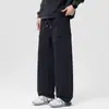 Nueva colección de otoño de pantalones casuales softshell para hombre de talla grande, resistentes al agua: holgado, versátil y diseñado para hombres altos, con un corte recto