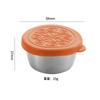 Taza para Salsa Transfronteriza Acero Inoxidable 304 Plato para Mojar Tapa de Silicona a Prueba de Fugas Contenedor para Aderezo de Tomate y Ensalada Condimento Plato para Condimento
