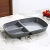 Plato de desayuno dividido para el hogar estilo Ins, plato de fruta, plato largo cuantitativo para reducción de grasa, control de peso, comida, plato de tres compartimentos, venta al por mayor