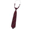 Corbata de la Marca H con Rayas Rojo Borgoña Estilo Preppy Perezoso Corto Corbata Femenina Jk Estilo Japonés Suministros Escolares Hecho a Mano