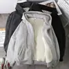 Chaqueta de terciopelo cálida para hombre, cárdigan con cremallera, chaqueta cárdigan para hombre y mujer, sudadera, holgada