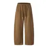 Pantalones Casuales de Lana Mezclada Sarga Estilo Retro Americano Pierna Ancha Relajados para Viajar al Trabajo Yidao Vintage Otoño 2026