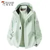 Chaqueta Softshell Camel Blue para Mujer Otoño Invierno Exterior Cortavientos Impermeable Tres en Uno Escalada Senderismo Abrigo Ropa Exterior Hombre