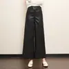 Pantalones de cuero genuino de marca Haining auténticos para mujer, nueva colección otoño/invierno 2026, pantalones anchos de corte holgado estilo coreano hechos de piel de oveja