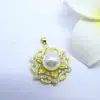 Palacio de Temperamento Estilo Flor de Doble Capa Tridimensional Colgante Collar Conjunto de Joyería Diseño Retro Sentido Joyería con Circonita Microincrustada
