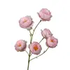 Flores Artificiales con 6 Cabezas, Rosas Pastorales para Bodas, Decoraciones de Pasillo de Salón de Bodas, Materiales de Decoración de Escenario de Hotel, Flores de Seda, Accesorios de Fotografía