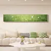 Pintura Decorativa para Sala de Estar Estilo Crema Francesa Ligera Flor y Pájaro Verde Banderín Estrecho Largo Colgante de Pared Mural de Alto Nivel