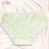 Ropa interior de seda de hielo para mujer, de verano, fina, de algodón, con entrepierna y cintura media, sin costuras, con encaje, sexy