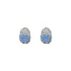 Aretes de Cristal de Vidrio Gradiente de Moda para Mujer, Aretes Pequeños Frescos Estilo Coreano, Aretes de Zirconia Versátiles de Nicho de Alta Gama