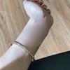 Nova pulseira de aço titânio que não desbota com algarismos romanos, luz de luxo, alta qualidade, empilhável, strass, pulseira de cintura pequena