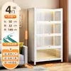 Estante de Livros com Porta de Vidro de Aço para Casa à Prova de Poeira Estante para Livros Infantis Gabinete de Exibição de Figuras de Espaço com Luz Gabinete Ita Gabinete de Lata