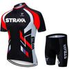 STRAVA superventas transfronterizas ropa de ciclismo traje de manga corta traje con tirantes pantalones traje de montar autopropulsado Versión de equipo venta al por mayor de fábrica