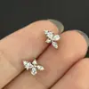 Pendientes de Plata S925 con Forma de Mariposa y Diamantes en Forma de Pera, Pendientes de Lujo Ligero y Elegantes, Regalo para Novia