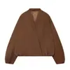 Ropa de Mujer Transfronteriza 2026 Moda Europea y Americana Versátil Casual Simple Holgada Chaqueta Bomber Abrigo Mujer F321258