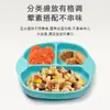 Plato de Cena de Silicona Nuevo Producto Transfronterizo Ardilla Ciervo Sika Vajilla Infantil Cuadrado Engrosado Tres Compartimentos Plato de Cena Infantil de Silicona